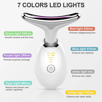 Ohio eur facial USB pour thérapie photonique EMS, appareil de lifting du visage et du cou, dispositif de raffermissement du double ruisseau mince, élimine les lignes du cou, masseur facial, beauté